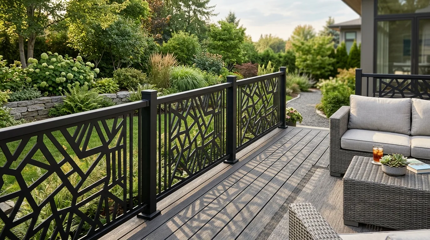 Modern Black Metal Railing